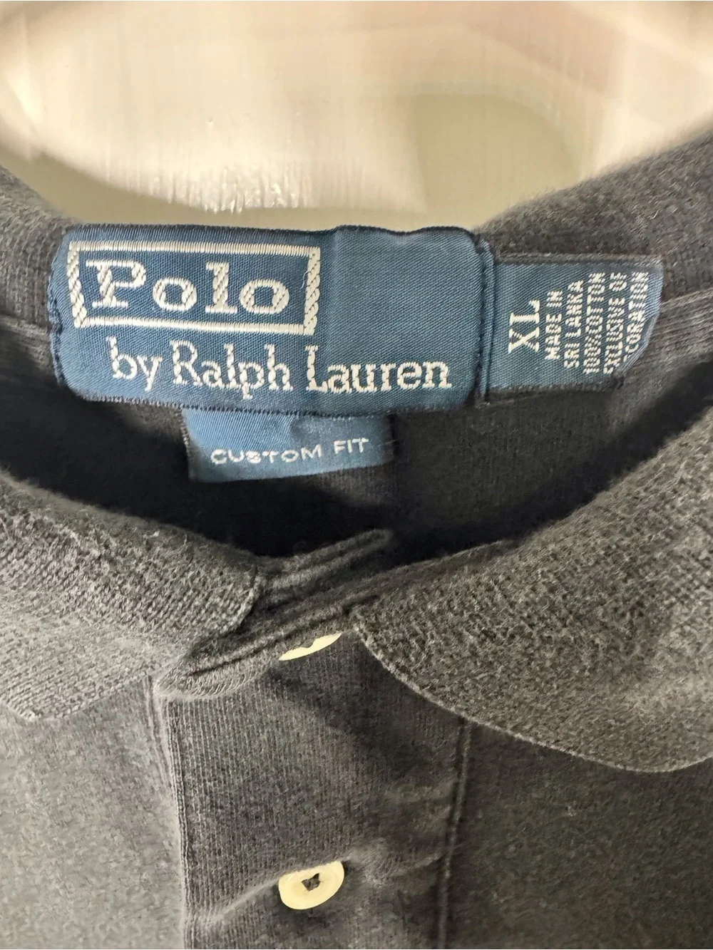 Ralph Lauren Black Polo with Red Pony Embroidery